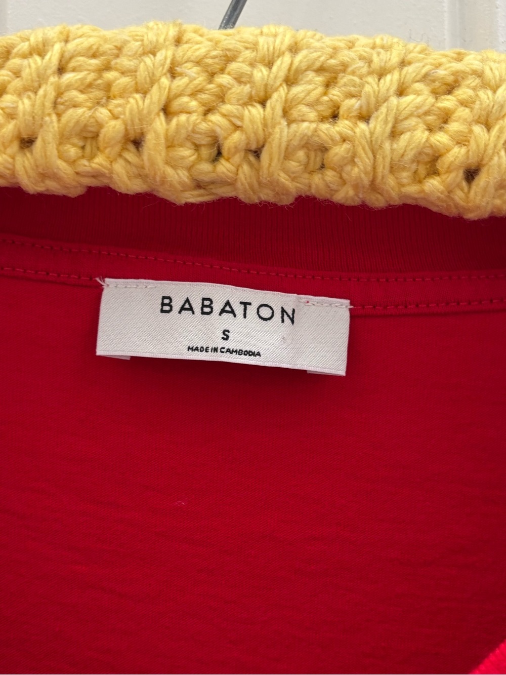 NWT Aritzia Babaton Red Cotton Top Small - Picture 3 of 10